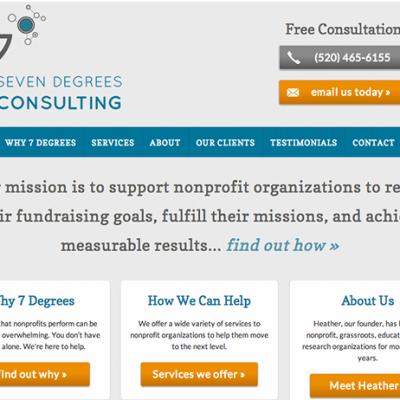 Seven Degrees Consulting website